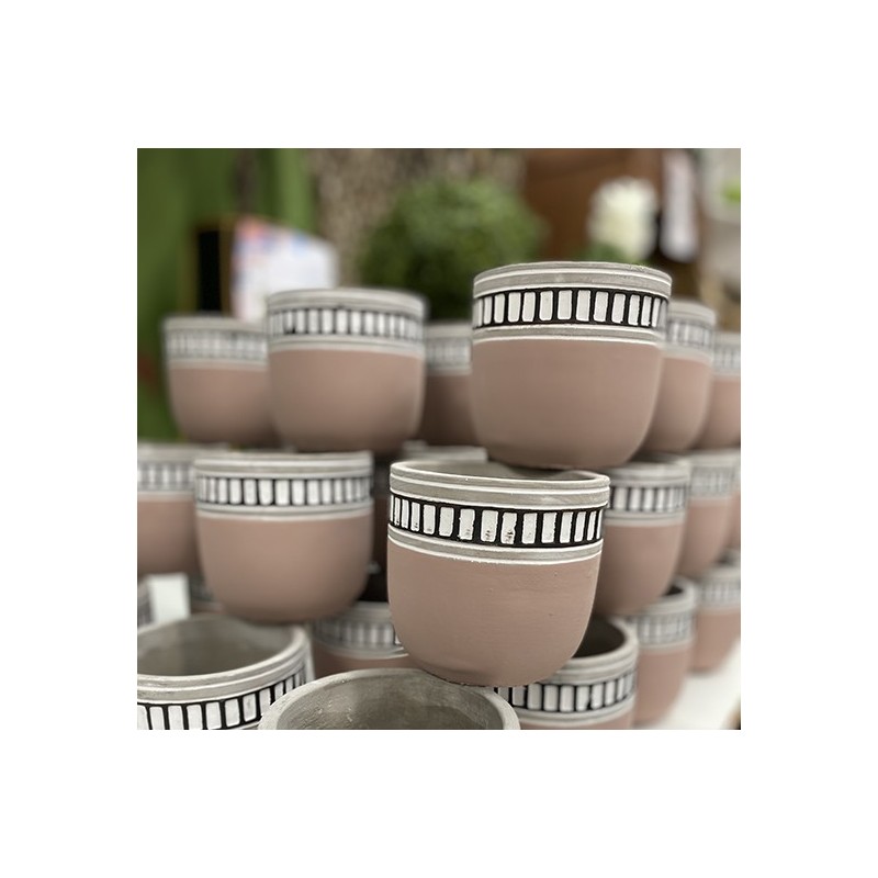 Cache pot en ciment |Rose|  Grossiste fleuriste