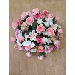Coussin rond artificiel | Grossiste fleuriste | Fait main en France