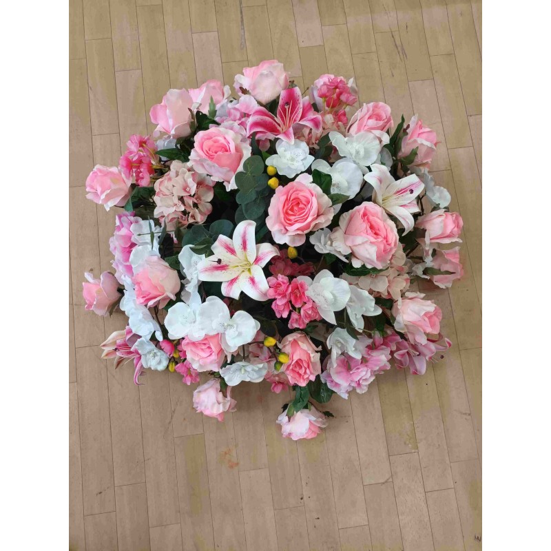 Coussin rond artificiel | Grossiste fleuriste | Fait main en France