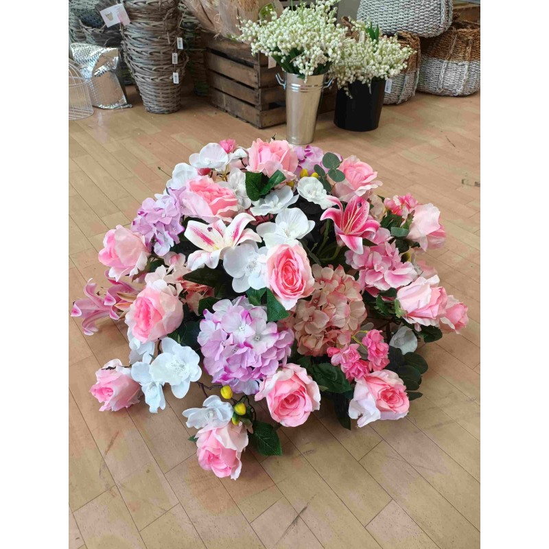 Coussin rond artificiel | Grossiste fleuriste | Fait main en France