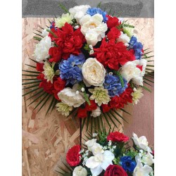 Coussin funéraire tricolore | Grossiste fleuriste | Qualité prix