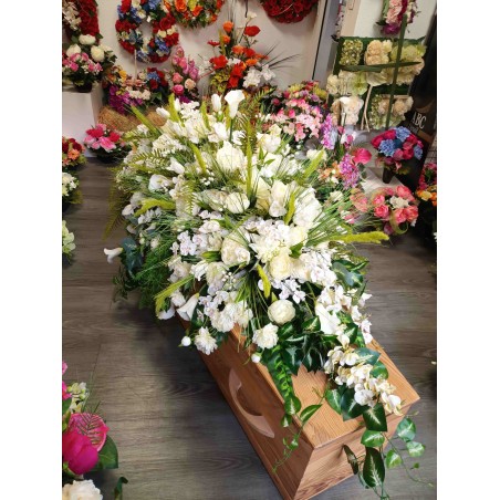 Dessus Cercueil artificiel | Grossiste fleuriste | Fait main