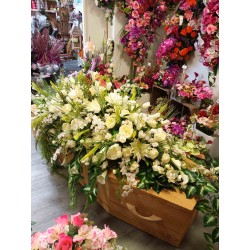 Dessus Cercueil artificiel | Grossiste fleuriste | Fait main