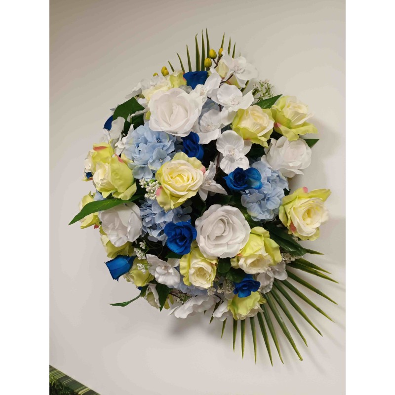Coussin rond artificiel | Grossiste fleuriste | Fait main en France