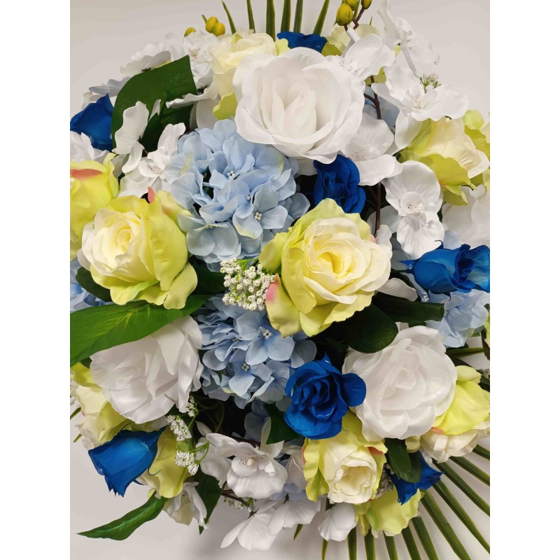 Coussin rond artificiel | Grossiste fleuriste | Fait main en France