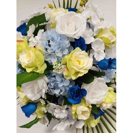 Coussin rond artificiel | Grossiste fleuriste | Fait main en France