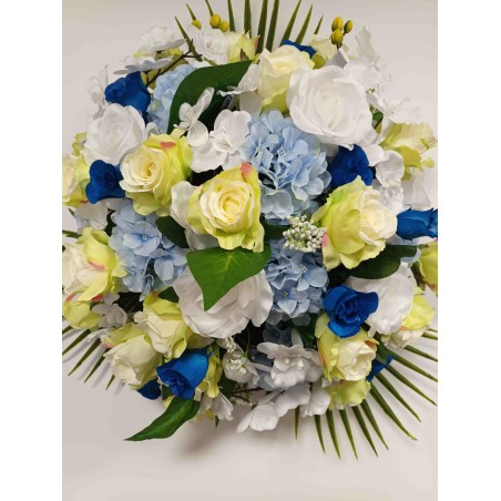 Coussin rond artificiel | Grossiste fleuriste | Fait main en France