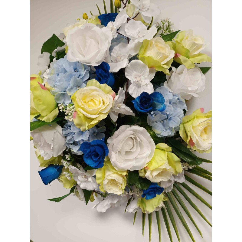 Coussin rond artificiel | Grossiste fleuriste | Fait main en France