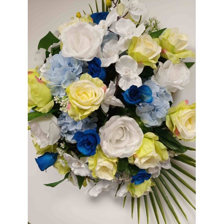 Coussin rond artificiel | Grossiste fleuriste | Fait main en France