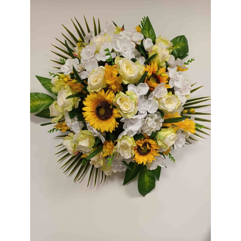 Coussin rond artificiel | Grossiste fleuriste | Fait main en France
