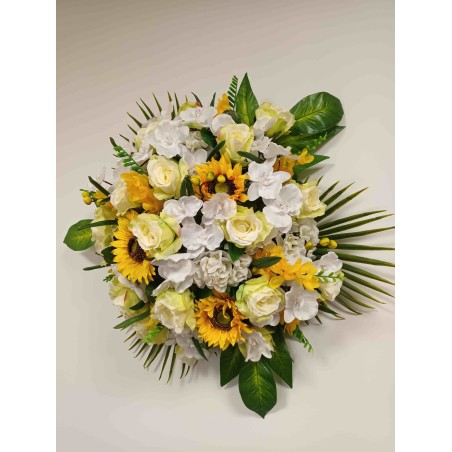 Coussin rond artificiel | Grossiste fleuriste | Fait main en France