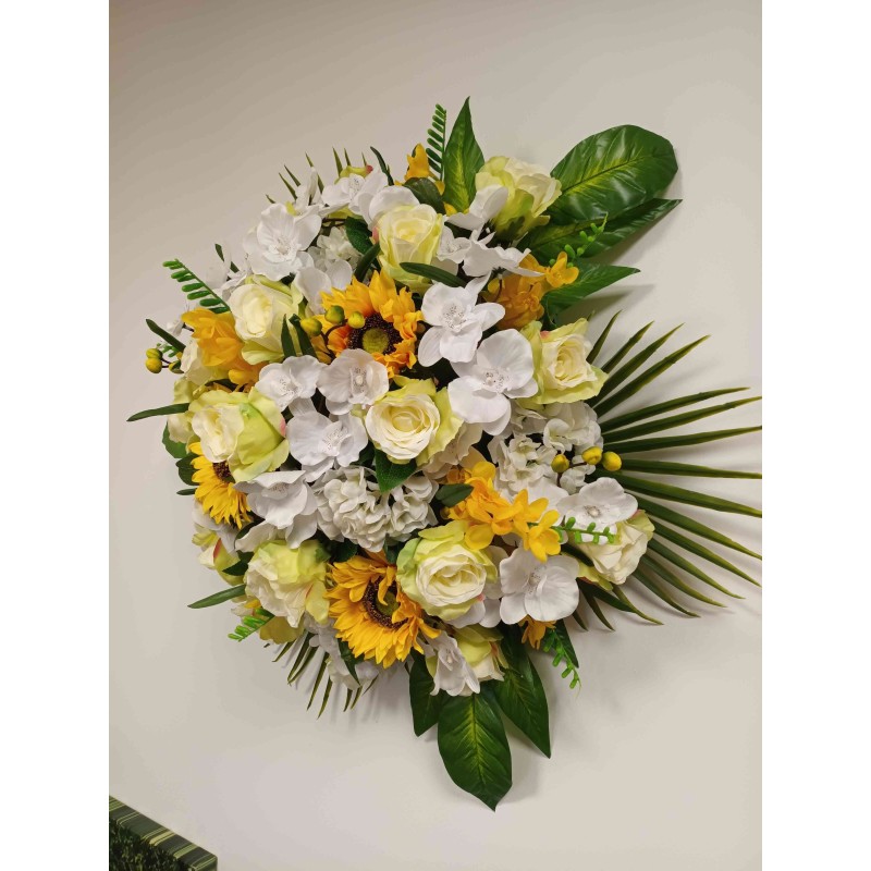 Coussin rond artificiel | Grossiste fleuriste | Fait main en France