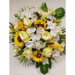 Coussin rond artificiel | Grossiste fleuriste | Fait main en France