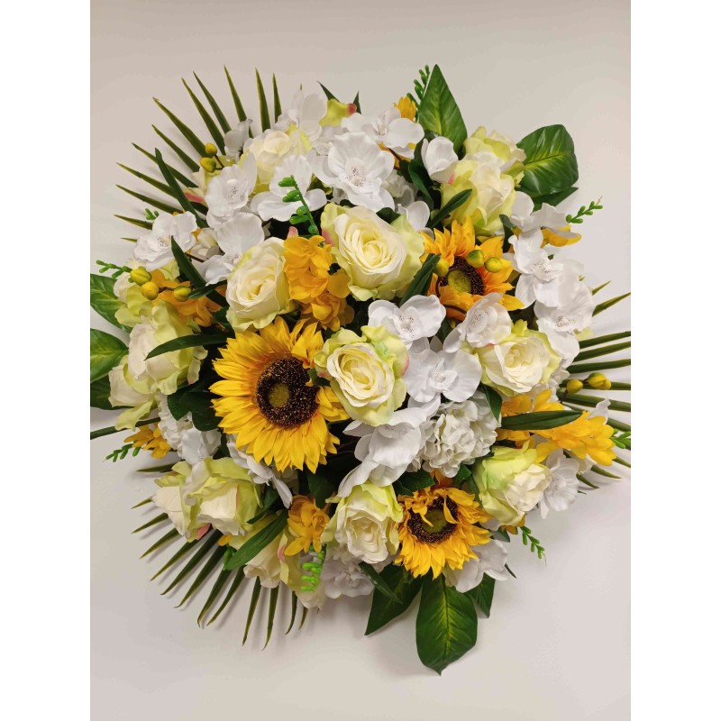 Coussin rond artificiel | Grossiste fleuriste | Fait main en France