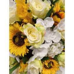 Coussin rond artificiel | Grossiste fleuriste | Fait main en France