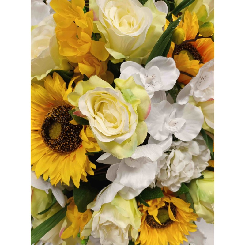 Coussin rond artificiel | Grossiste fleuriste | Fait main en France