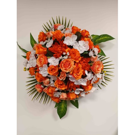 Coussin rond artificiel | Grossiste fleuriste | Fait main en France