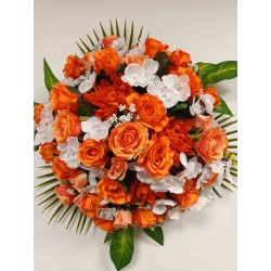 Coussin rond artificiel | Grossiste fleuriste | Fait main en France