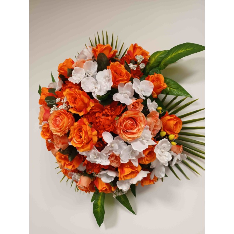 Coussin rond artificiel | Grossiste fleuriste | Fait main en France