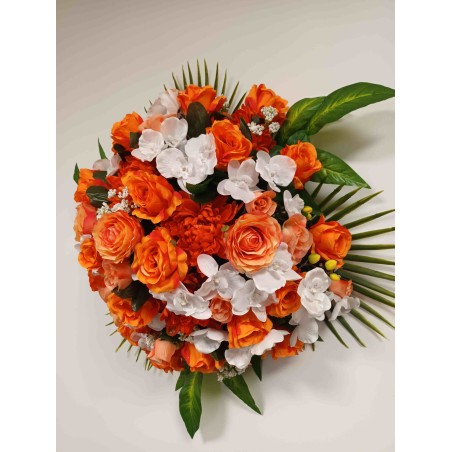 Coussin rond artificiel | Grossiste fleuriste | Fait main en France