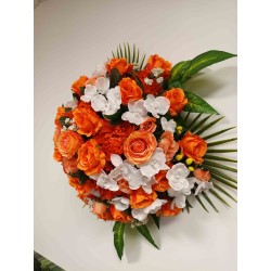 Coussin rond artificiel | Grossiste fleuriste | Fait main en France