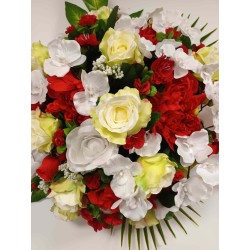 Coussin rond artificiel | Grossiste fleuriste | Fait main en France