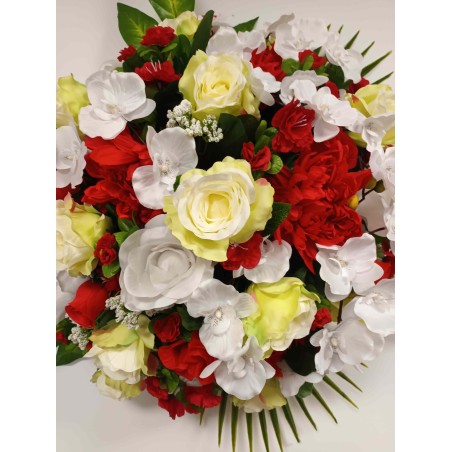 Coussin rond artificiel | Grossiste fleuriste | Fait main en France