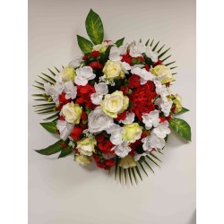 Coussin rond artificiel | Grossiste fleuriste | Fait main en France