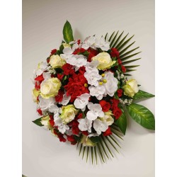 Coussin rond artificiel | Grossiste fleuriste | Fait main en France