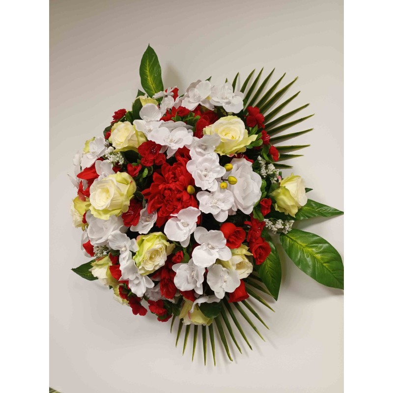 Coussin rond artificiel | Grossiste fleuriste | Fait main en France