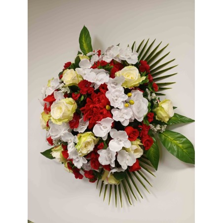 Coussin rond artificiel | Grossiste fleuriste | Fait main en France