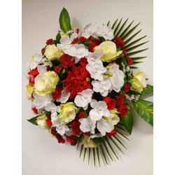 Coussin rond artificiel | Grossiste fleuriste | Fait main en France