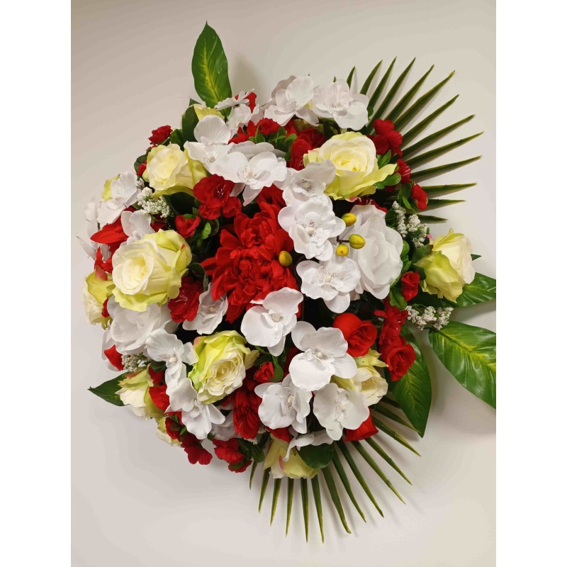 Coussin rond artificiel | Grossiste fleuriste | Fait main en France