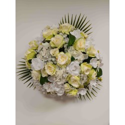 Coussin rond artificiel | Grossiste fleuriste | Fait main en France