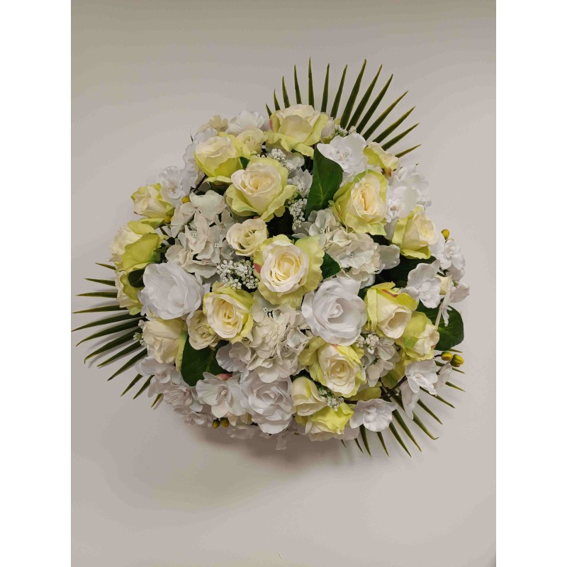 Coussin rond artificiel | Grossiste fleuriste | Fait main en France