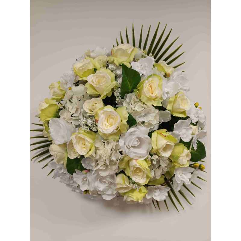 Coussin rond artificiel | Grossiste fleuriste | Fait main en France