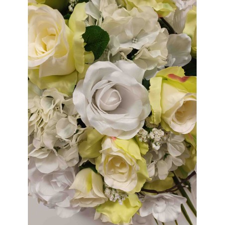 Coussin rond artificiel | Grossiste fleuriste | Fait main en France