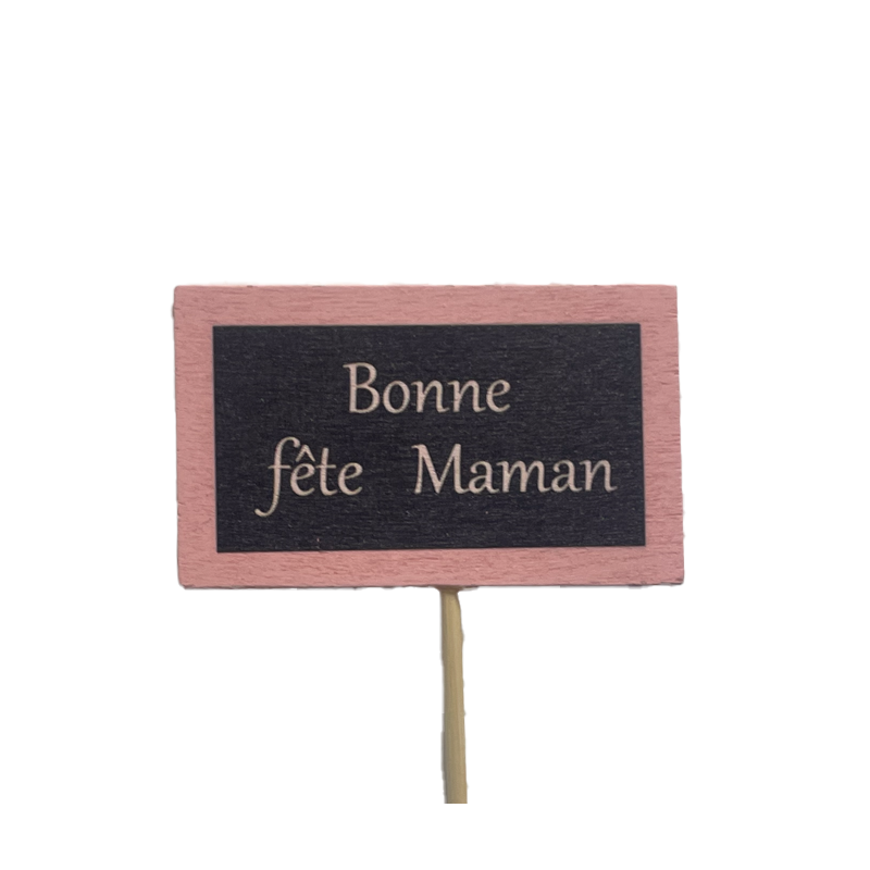Pic bonne fêtes en Bois | Grossiste Fleuriste | Qualité Prix
