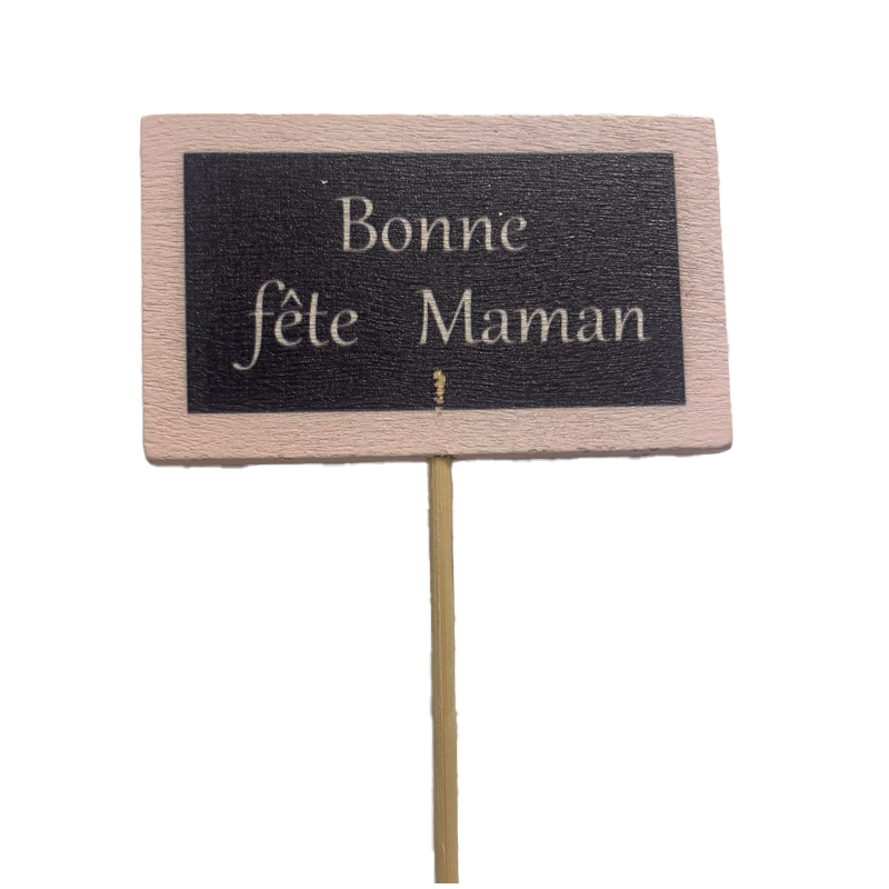 Pic bonne fêtes en Bois | Grossiste Fleuriste | Qualité Prix