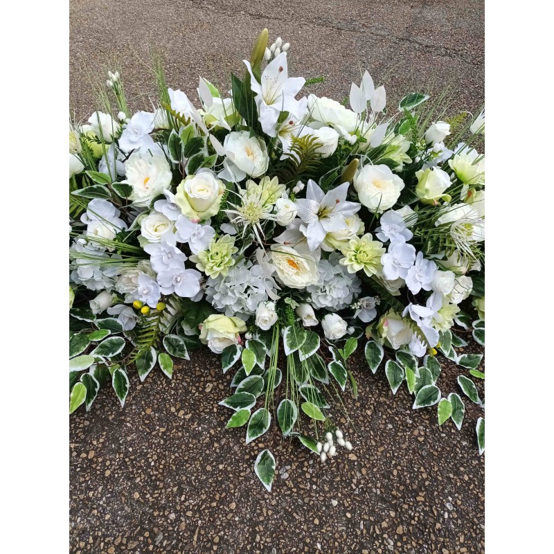 Dessus Cercueil artificiel | Grossiste fleuriste | Fait main