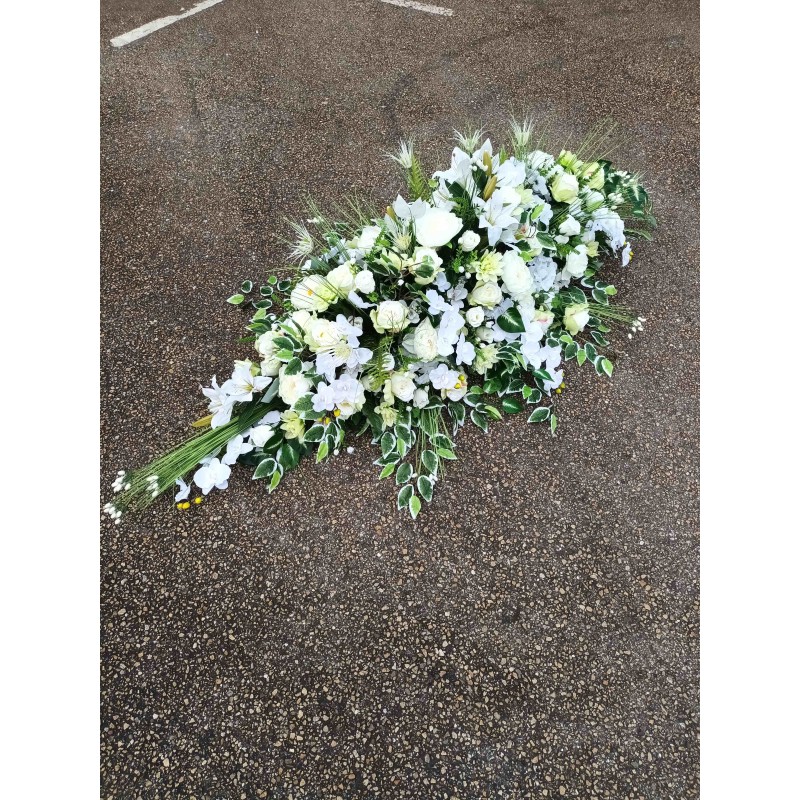 Dessus Cercueil artificiel | Grossiste fleuriste | Fait main