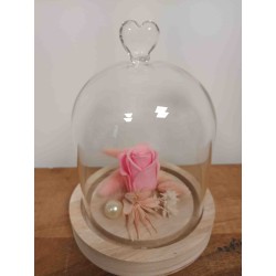 Cloche Petite Rose Eternelle  | Fournisseur Verrerie | Qualité Prix