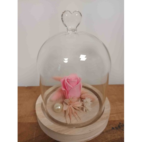 Cloche Petite Rose Eternelle  | Fournisseur Verrerie | Qualité Prix