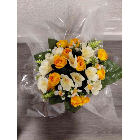 Bouquet Rond Deuil | Grossiste Pompes Funèbres | Artisanat