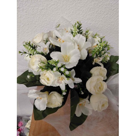 Bouquet Rond Deuil | Grossiste Pompes Funèbres | Artisanat