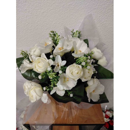 Bouquet Rond Deuil | Grossiste Pompes Funèbres | Artisanat