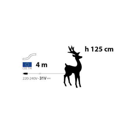 Renne Lumineux | Déco de Noël | Grossiste en décoration