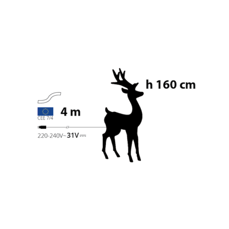 Renne Lumineux | Déco de Noël | Grossiste en décoration