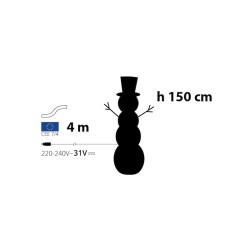 Bonhomme de neige Lumineux | Déco de Noël | Grossiste déco