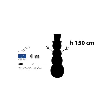 Bonhomme de neige Lumineux | Déco de Noël | Grossiste déco